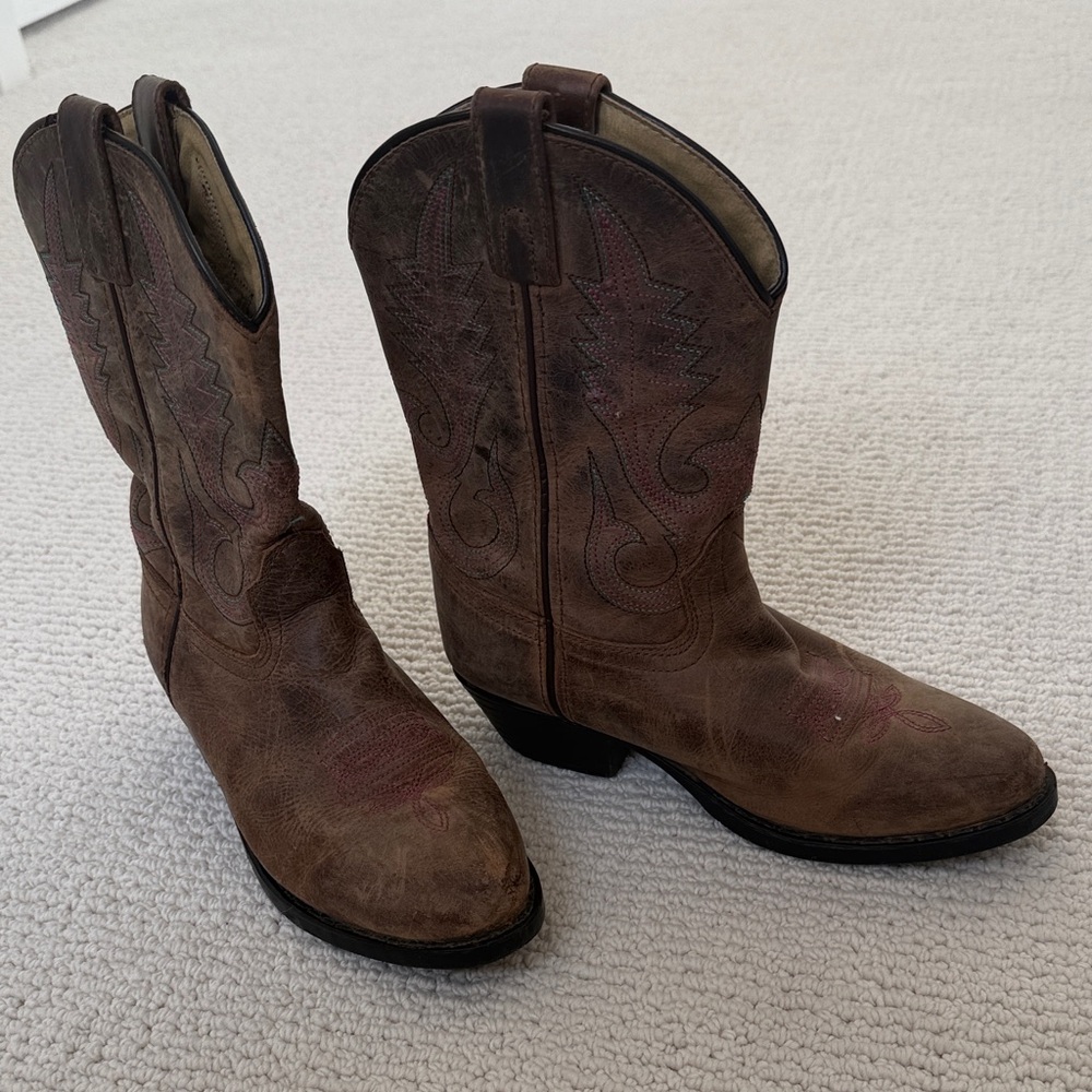 Smoky Mountain Boots Girls Brown Western Cowboy Boots Size 3